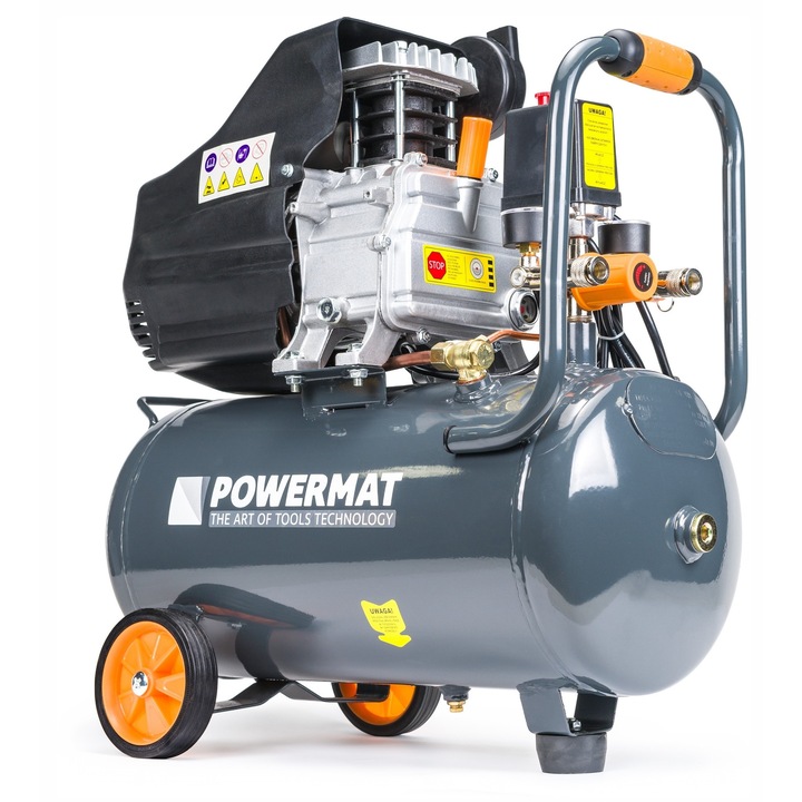 Compresor olejowy Powermat 24L, 8 bar, 206L/min, 230V