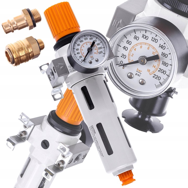 Filtru de aer, TC Technic, odorizator cu reducer 1/4", 40 microni, 16 bar, set cu conectori