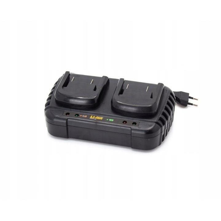 Procraft 20/2 töltő, 2 db 20V akkumulátorhoz, 2A, kompakt, 0.5kg, fekete