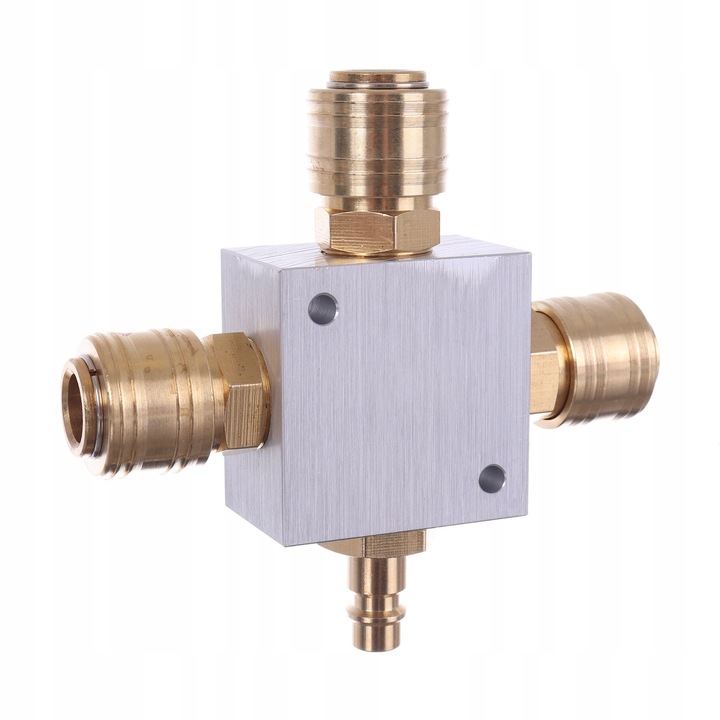 Rozdzielator pneumatic 4x 1/2", TC Technic, 3x rapida, set, 50x50x30mm