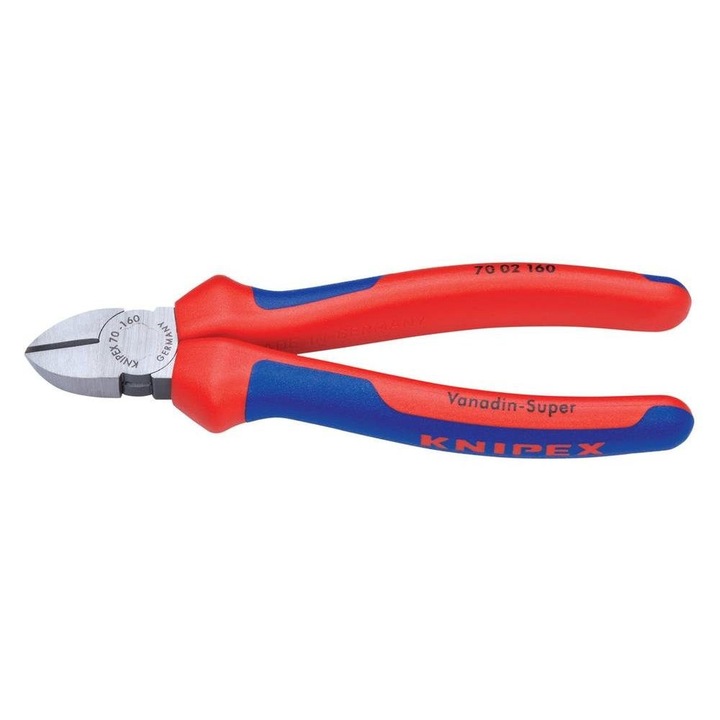 Knipex 70 02 140 oldalcsípőfogó, precíz vágás, dupla markolat, vanádium acél, 140mm