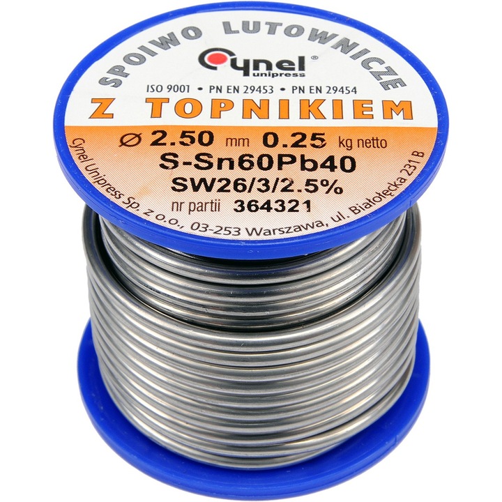 Aliaj de lipit cu flux Cynel 2,5mm 250g