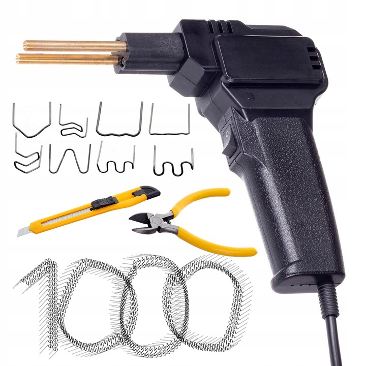 TC Technic 60W műanyag hegesztőgép 1000 db többszínű kapoccsal, 125cm