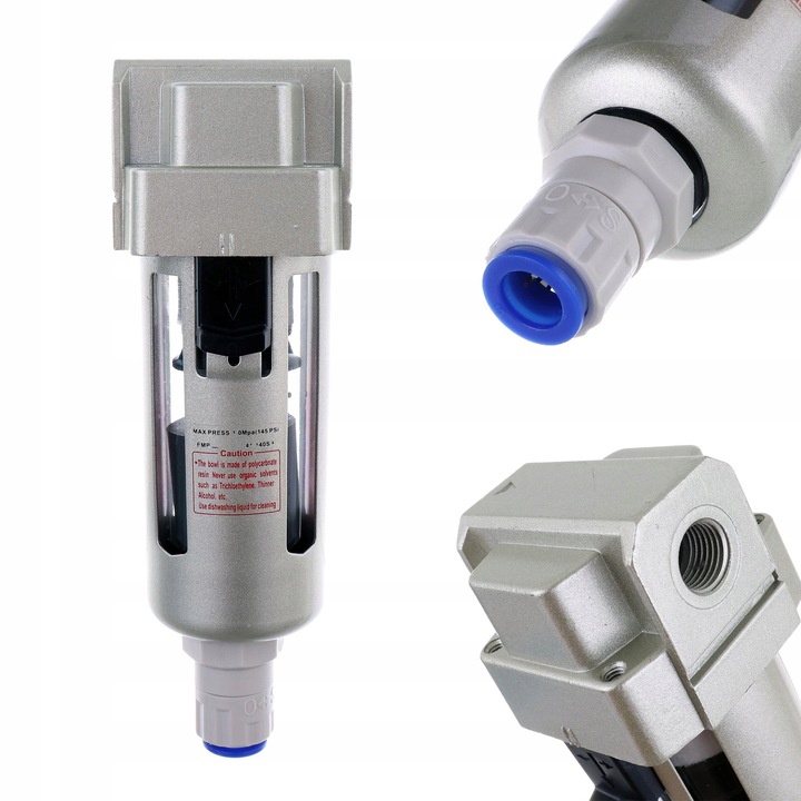 Filtru de aer separator TC Technic, 20um, 1/4, 170x55mm, capacitate 20ml