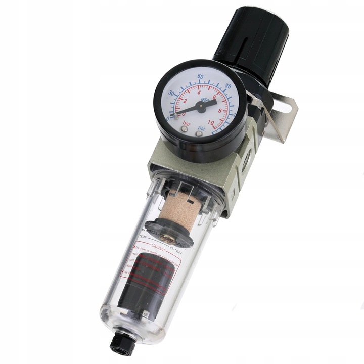 Reductor filtrare aer 1/4" TC Technic, auto spust, 0,5-8,5 bar, 165x40mm