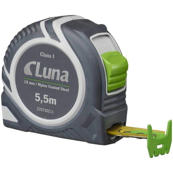 Рулетка Luna 5,5м, ABS, 19мм, с функция PushLock