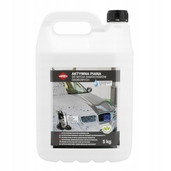 Spuma activa pentru spalarea masinilor, Airpress, 5L, alcalina, concentrata