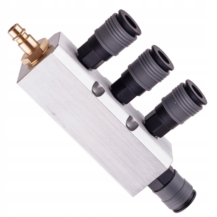 Lista de distributie pneumatica TC Technic, 4x conectori compozit, 2x1/2", 3x1/4", aluminiu
