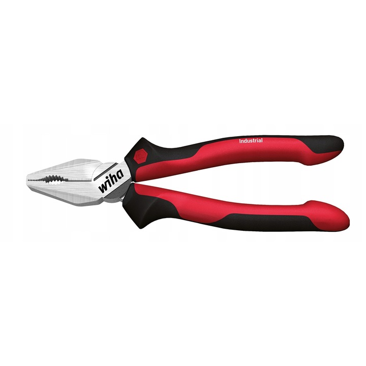 Универсални клещи Wiha DynamicJoint WH-DYNAMICJOINT/34307, OptiGrip, стомана C70, рязане до 1,8 мм, 180 мм, червено/черно