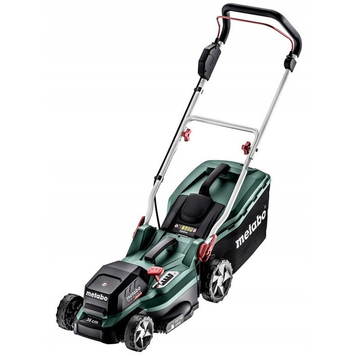 Metabo RM 36-18 LTX BL 36 fűnyíró, 36cm vágásszélesség, 5 fokozatú vágásmagasság, 18V, 45l zsák