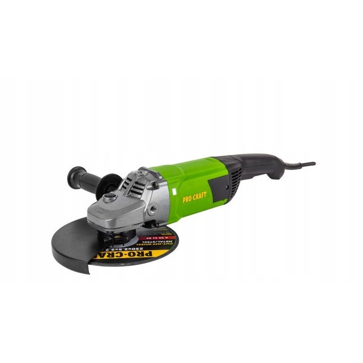 Procraft PW2650 sarokcsiszoló, 230 mm, 2600 W, lágyindítás, fordulatszám-stabilizálás, 6,5 kg