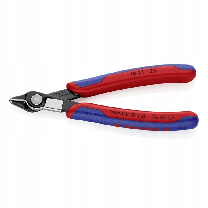 Knipex vágófogó No. 78 71 125, speciális acél, 125mm hosszúság, vékony és közepes kábelekhez