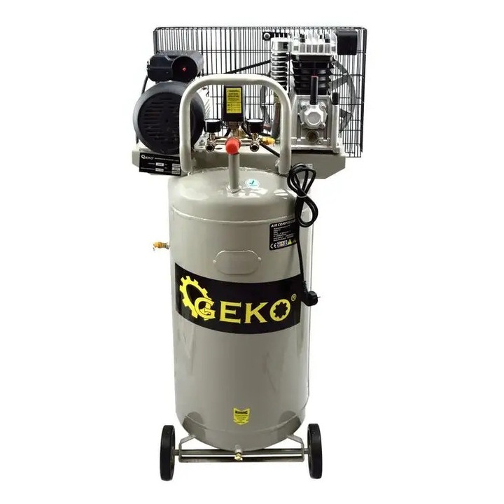 Compresor vertical Geko 100L, 8 bar, mobil, 230V