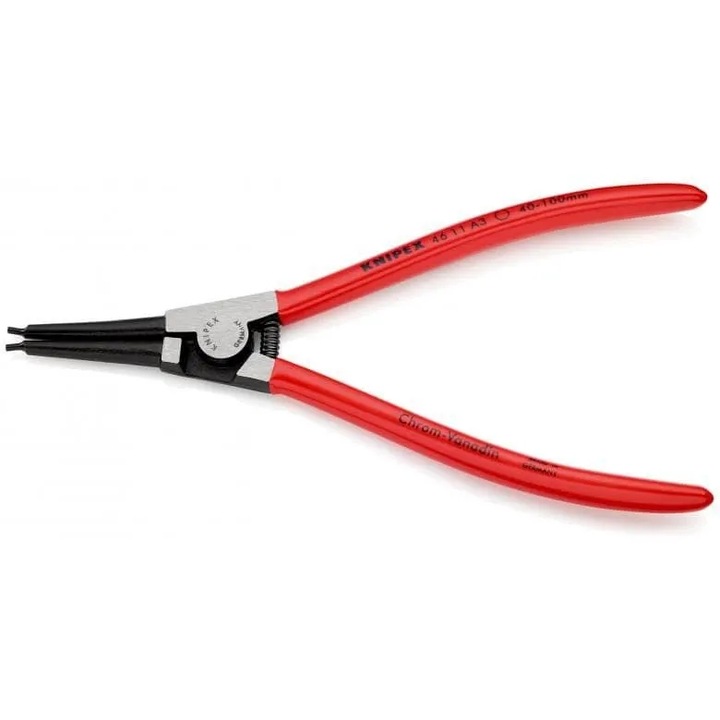 Knipex 46 11 A3 biztosítógyűrű fogó, 40-100mm, 210x42x16mm, rozsdamentes acél
