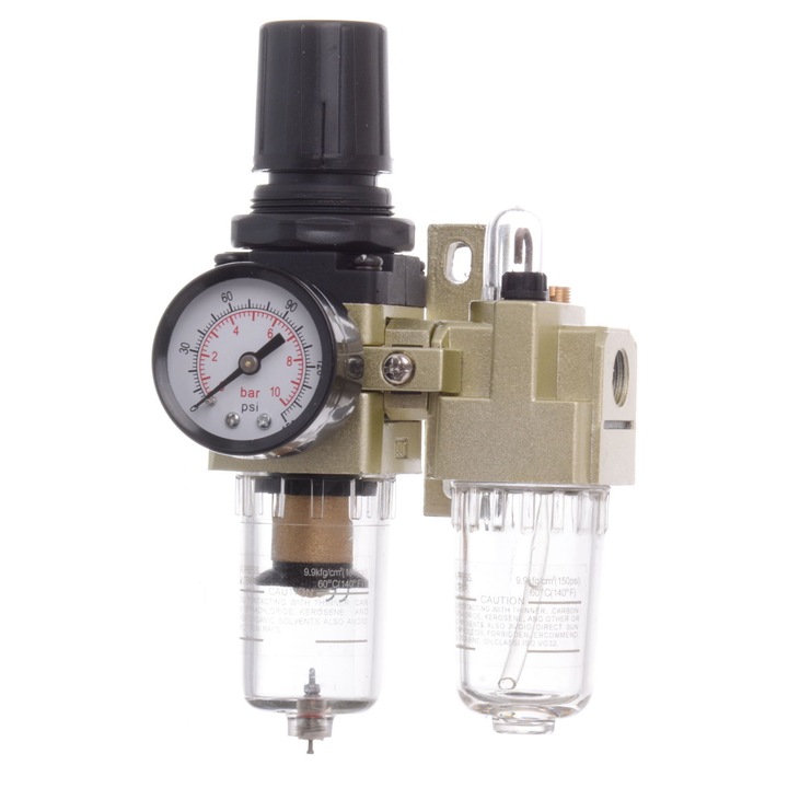 Set preparare aer 1/4" TC Technic, filtru, reducator, 0,05mm, 160x90mm