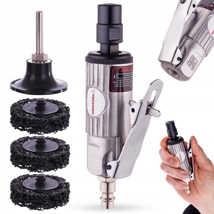 Slefuitor pneumatic TC Technic, model KROTKA, 3x disc abraziv, sistem ROLOC