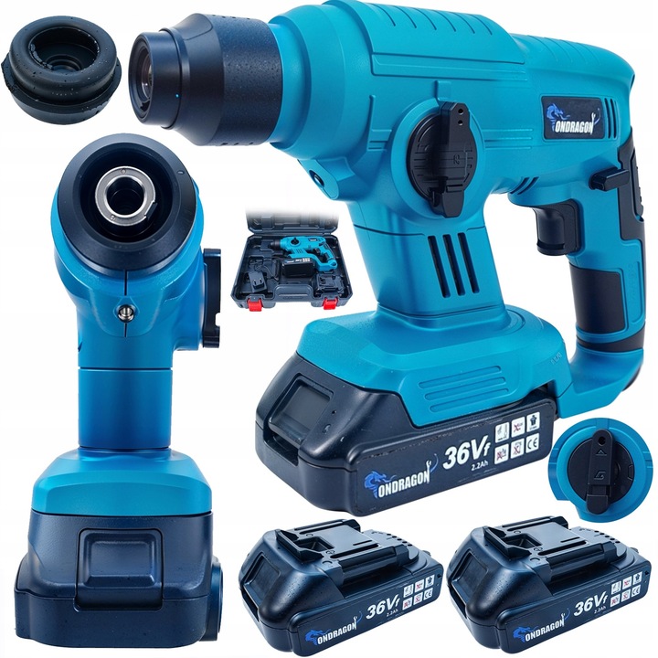 Ciocan rotopercutor Ondragon 36V SDS+ 2 baterii 1,7kg
