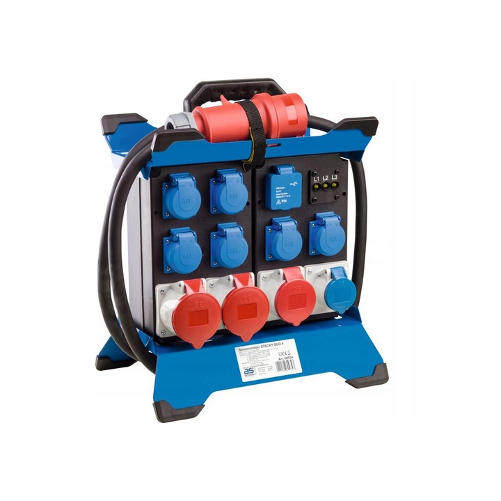 AS Schwabe hosszabbító 25m, 3 aljzat 230V/400V, IP44, fekete