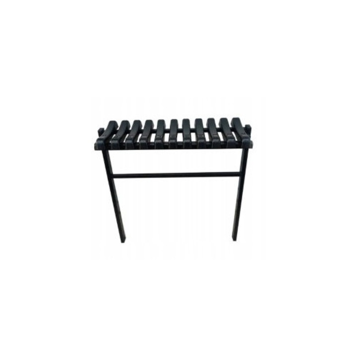 Banca de cimitir pliabila, DEDRA N2000, 76x72x25 cm, neagra, pentru betonare