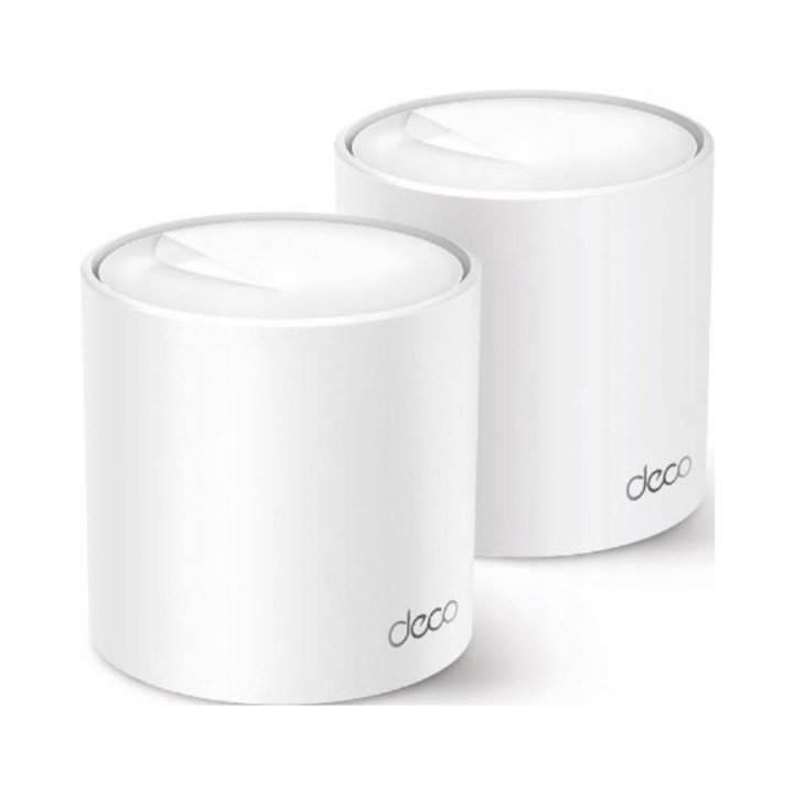 Access point TP-Link Deco X50, set 2 bucati, Wi-Fi 6, 2.4/5 GHz, 2976 Mb/s, alb