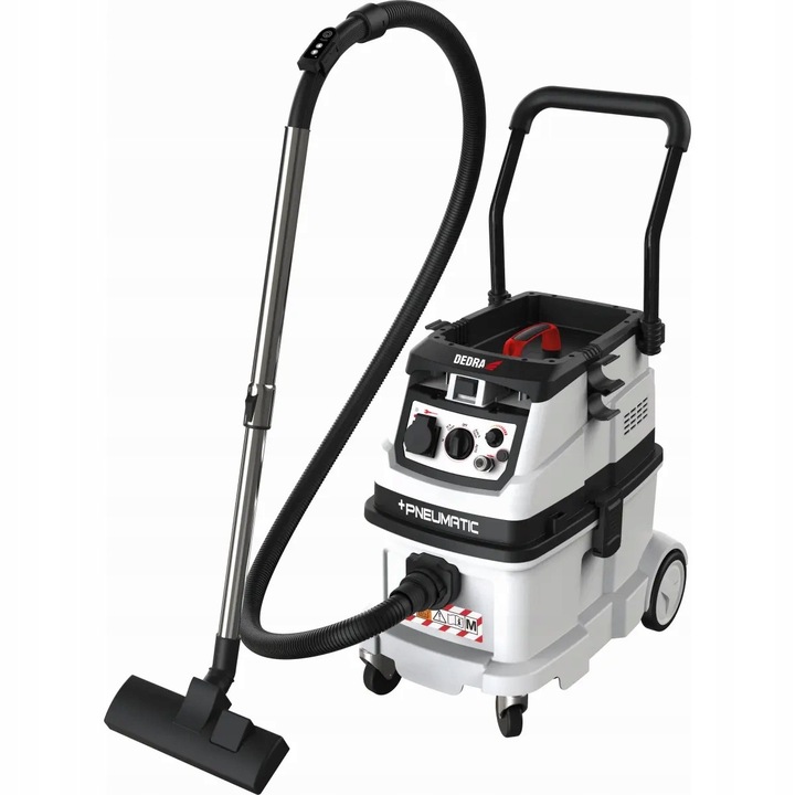 Dedra DED6609P ipari porszívó, 1600W, M osztályú szűrő, 40l, öntisztító funkcióval, komplett készlet