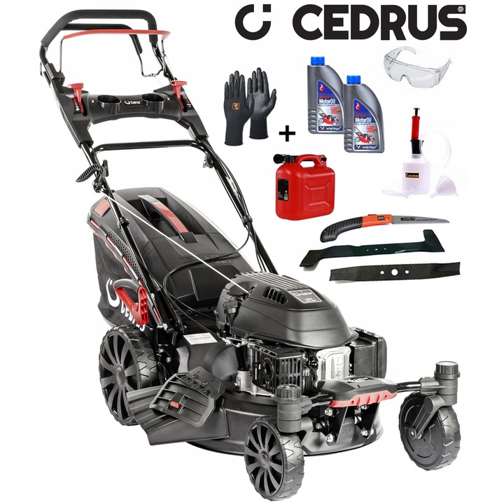 Cedrus KS51S-H-ZT benzinmotoros fűnyíró, 4,8 LE, 51 cm, 65 l fűgyűjtővel, tartozékkészlet
