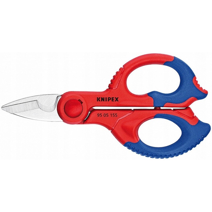 Knipex kábel- és acélhuzalvágó fogó, 155mm, rozsdamentes acél, többkomponensű markolat