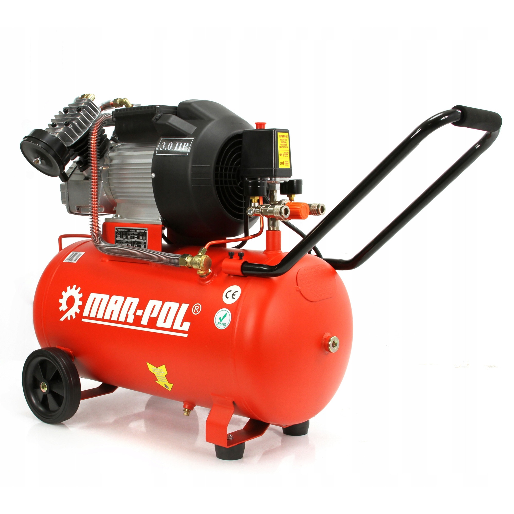 Compresor 50L, Mar-Pol, 3HP, 8 bar, mobil, 35kg - eMAG.ro