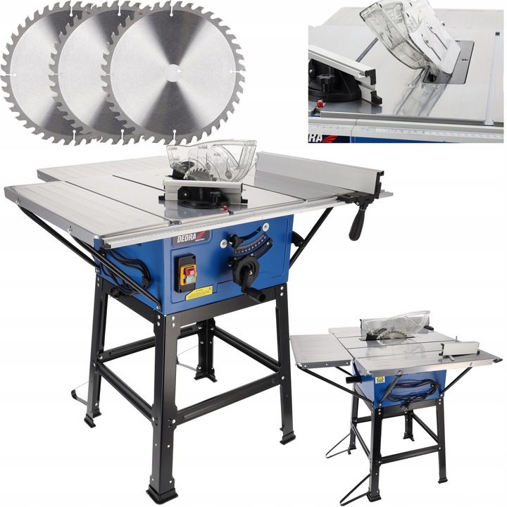 DEDRA DED7754T3 elektromos fűrész, 2000W, 254mm, 3 vágótárcsával, 24kg