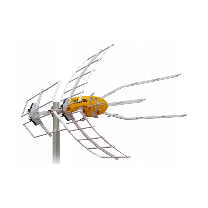 Външна антена Televes 148821, VHF 34 dBi, UHF 38 dBi, 12V, пълен комплект