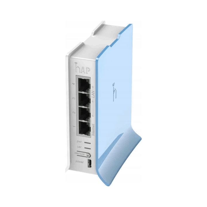 Рутер WiFi MikroTik hAP lite RB941-2nD-TC 2,4GHz 300Mbps, 4 порта 10/100Mbps, 113x89x28mm