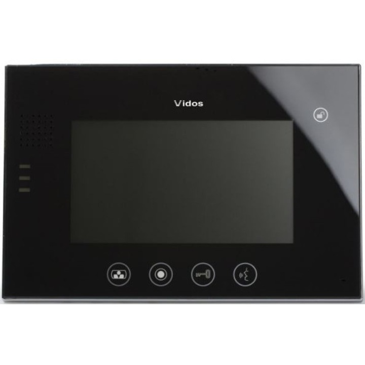 Monitor video Vidos M670B, 7", 800x600px, fekete, komplett szett
