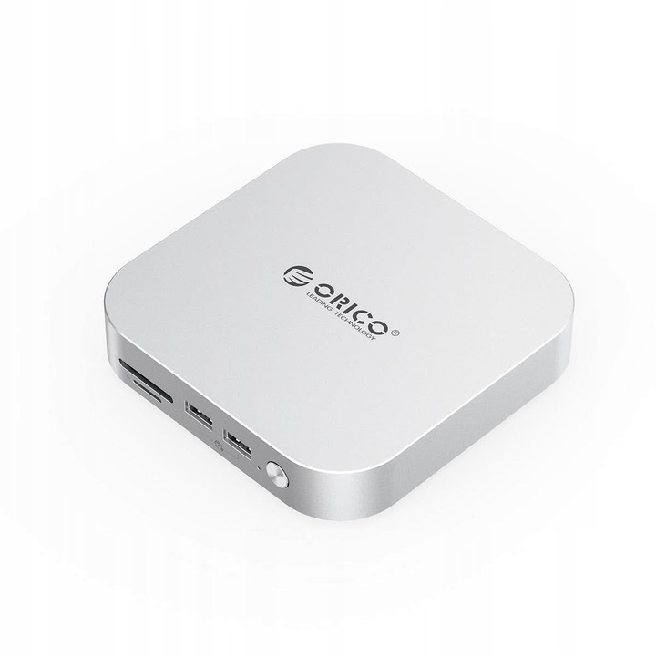 Orico MiniLink M49P dokkolóállomás, 8TB, USB-C, ezüst, 12.7x12.7x2.8cm