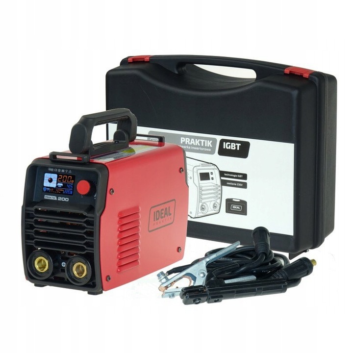 PRAKTIK 200 LCD SYNERGY Inverteres Hegesztőgép, 200A, 230V, 7,3kW, 1,6-4,0mm, 7/8kg