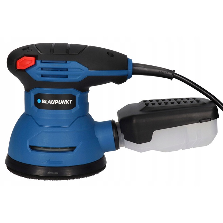Blaupunkt OS3010 excentercsiszoló, 300W, 125mm, 12000 ford./perc, 12 csiszolókoronggal, 25x12,5x15cm
