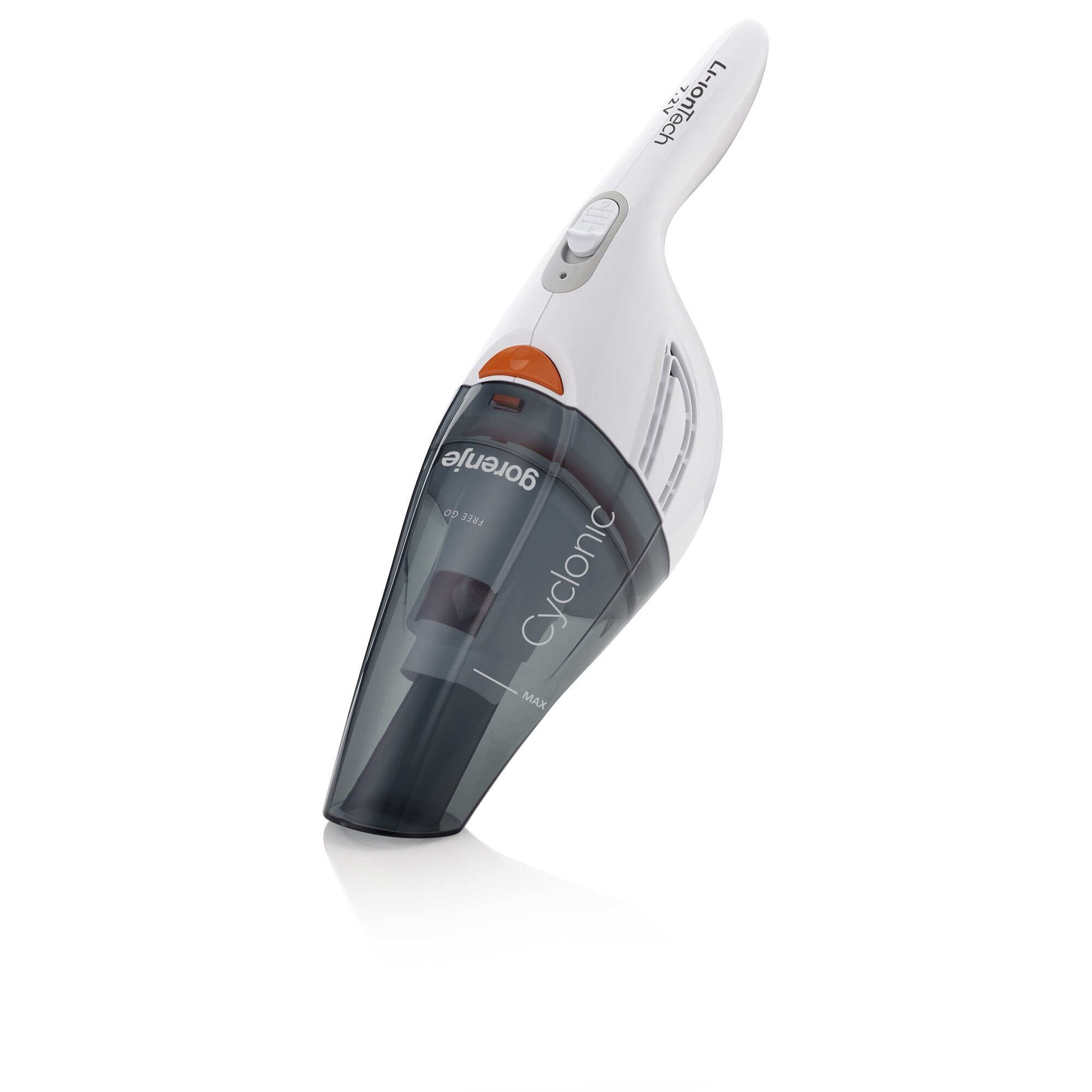 Aspirator manual Gorenje, MVC72FW, fara fir, alb, 14 min autonomie, 55 W