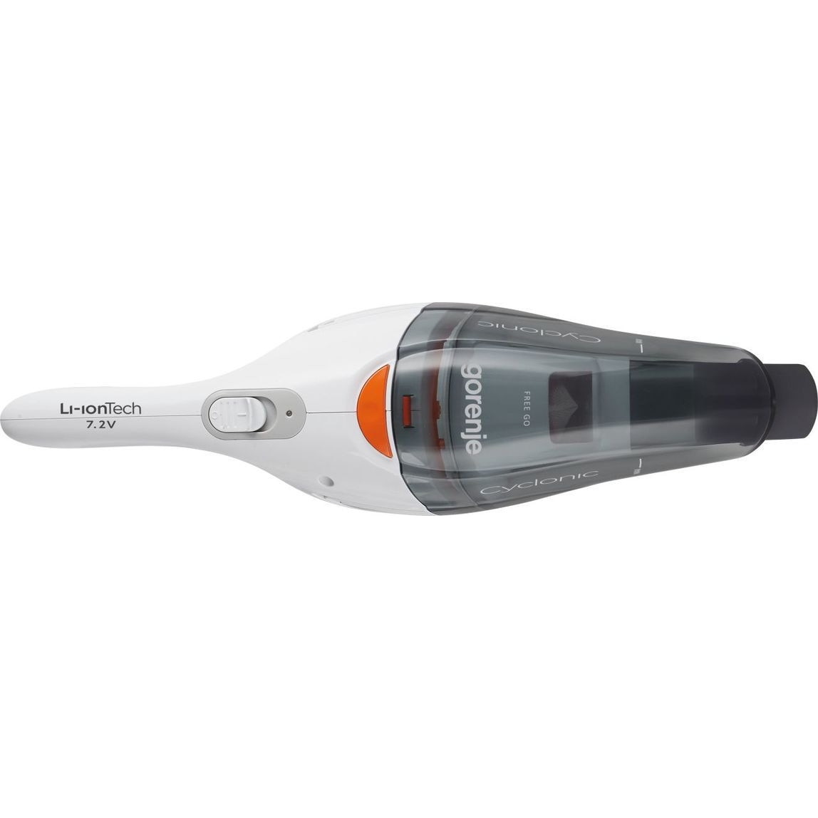 Aspirator manual Gorenje, MVC72FW, fara fir, alb, 14 min autonomie, 55 W