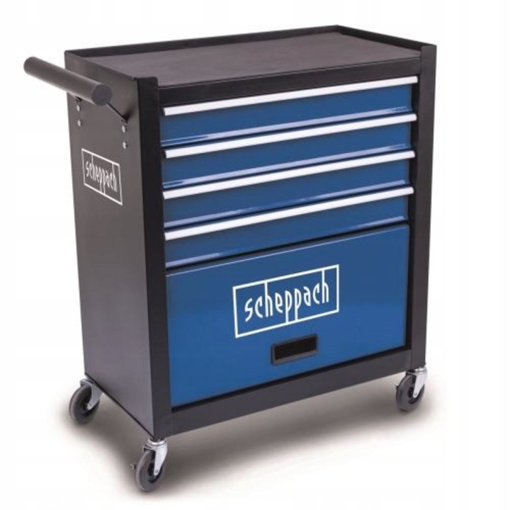 Scheppach TW 1300 műhelykocsi, 4 fiók, 120 kg teherbírás, 695x335x755mm