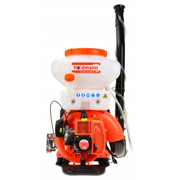 Моторна пръскачка 14L Heidmann, 2,13 kW, 11м обхват, 500x440x680mm, комплект с 3x масло 100ml