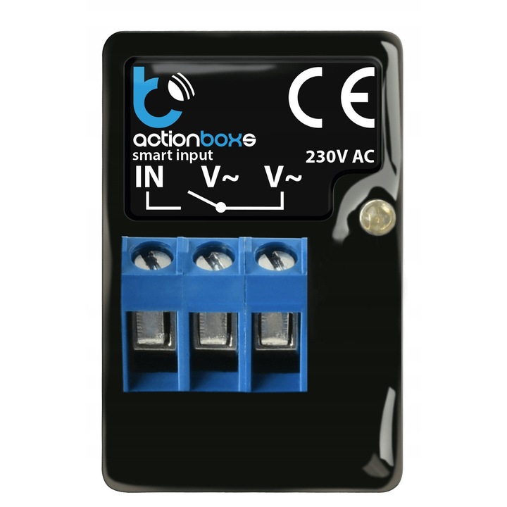 Blebox actionBoxS WiFi vezérlőmodul, 230V, 4 bemenet, méretek 25x39x24mm