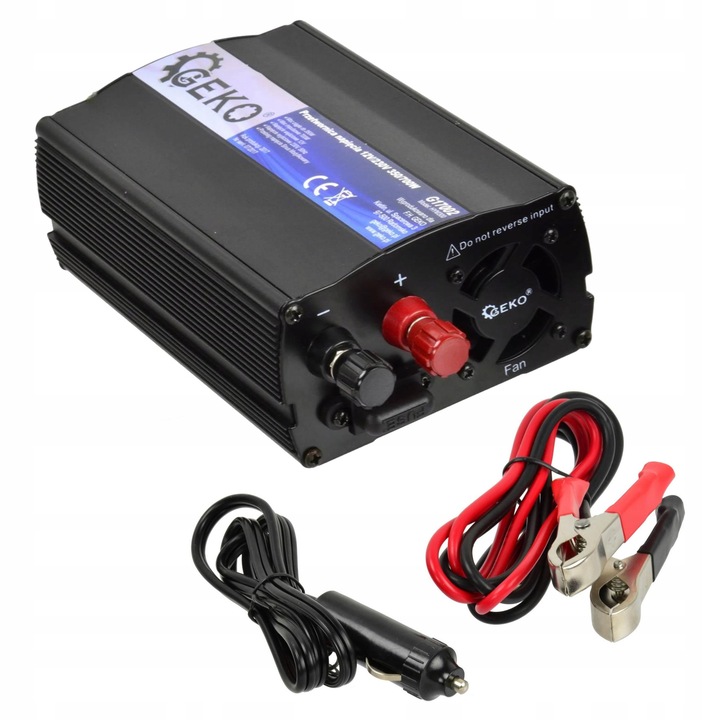 Geko 12V/230V 350/700W autós inverterek, védelemmel, szivargyújtó kábel mellékelve