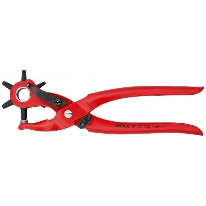 Knipex fogó 6 cserélhető fejjel, 2,0-5,0 mm, piros, 220x64x15mm