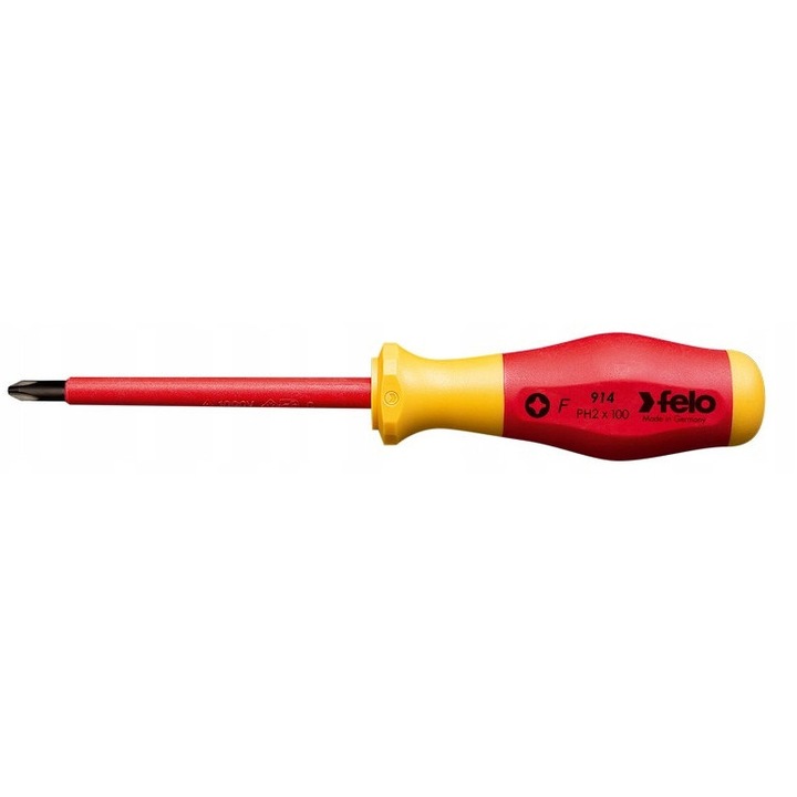 Изолирана отвертка PH 3x150 Felo 1000V, ергономична, висока прецизност