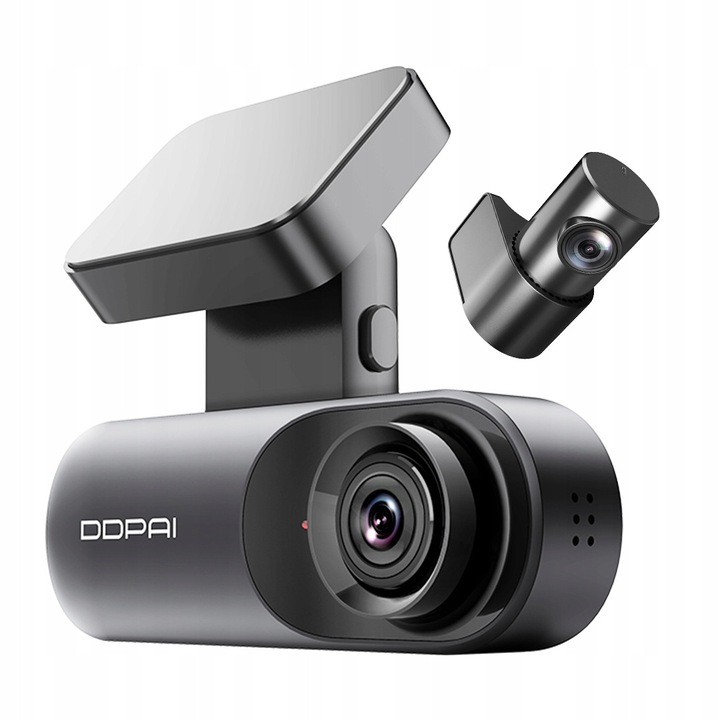 Videorögzítő szett DDPAI Mola N3 Pro GPS, 2560x1600/1920x1080, fekete, méretek 99x33x25mm/54x39x29mm