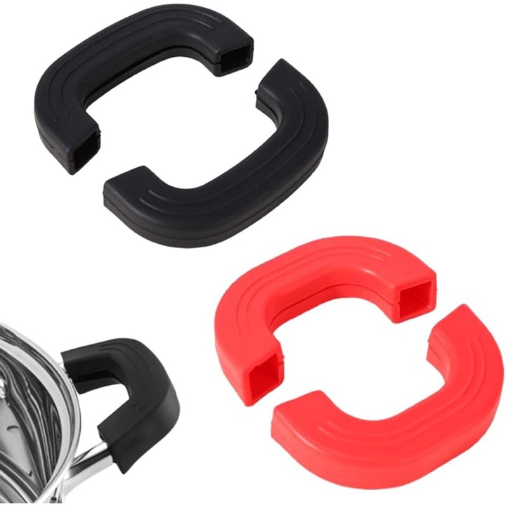 4 piese de protectie pentru manere de oala, manere de oala din silicon, protectie pentru degete de bucatarie, manusi de cuptor, manere universale detasabile, izolate, antiderapante
