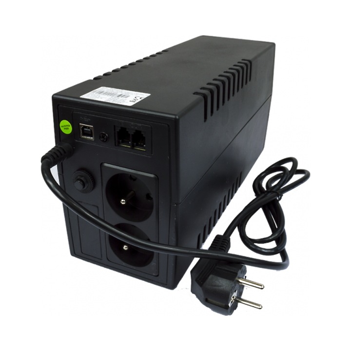 Sursa de alimentare UPS Volt Polska 600VA, 360W, 7Ah, compact, cu stabilizator AVR