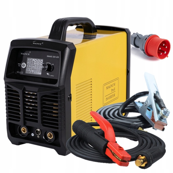 Spawa elektromos inverteres MMA 300A SNAKE 320 V2, 60% hatékonyság, komplett készlet, többszínű