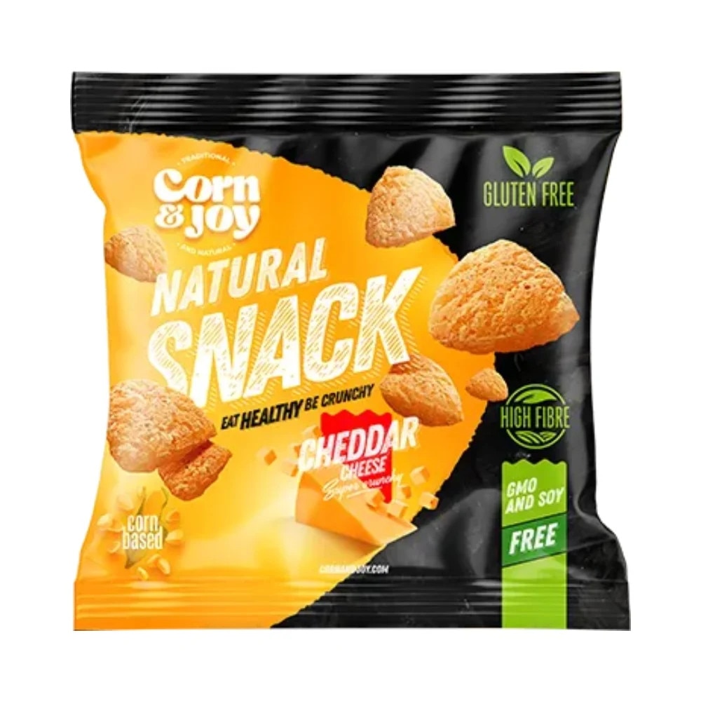 Puffelets Snack Pufuleti cu aroma de Cheddar (fara gluten) 25g - Corn&Joy - eMAG.ro