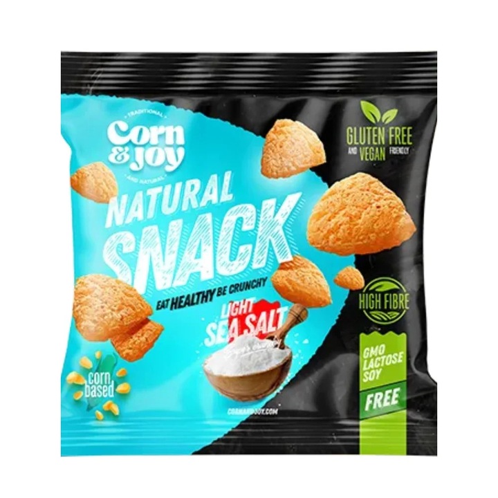Pufuleti cu aroma de Sare de Mare (fara zahar, fara gluten, vegan) 40g - Corn&Joy