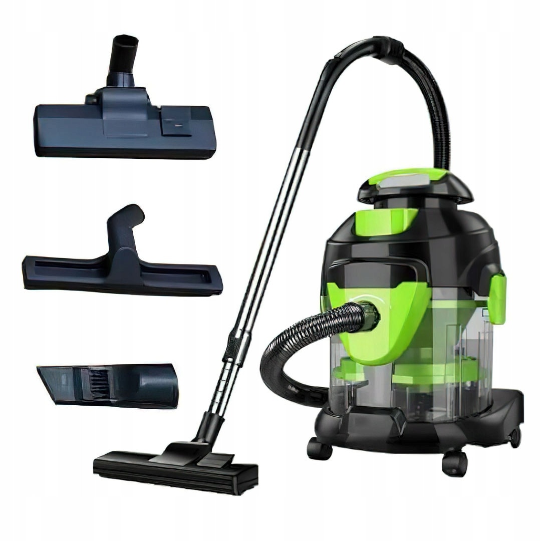 Aspirator/curatator uscat si umed Kraft&Dele KD5157 cu filtru de apa, 2200 W, rezervor 15 L, negru/verde